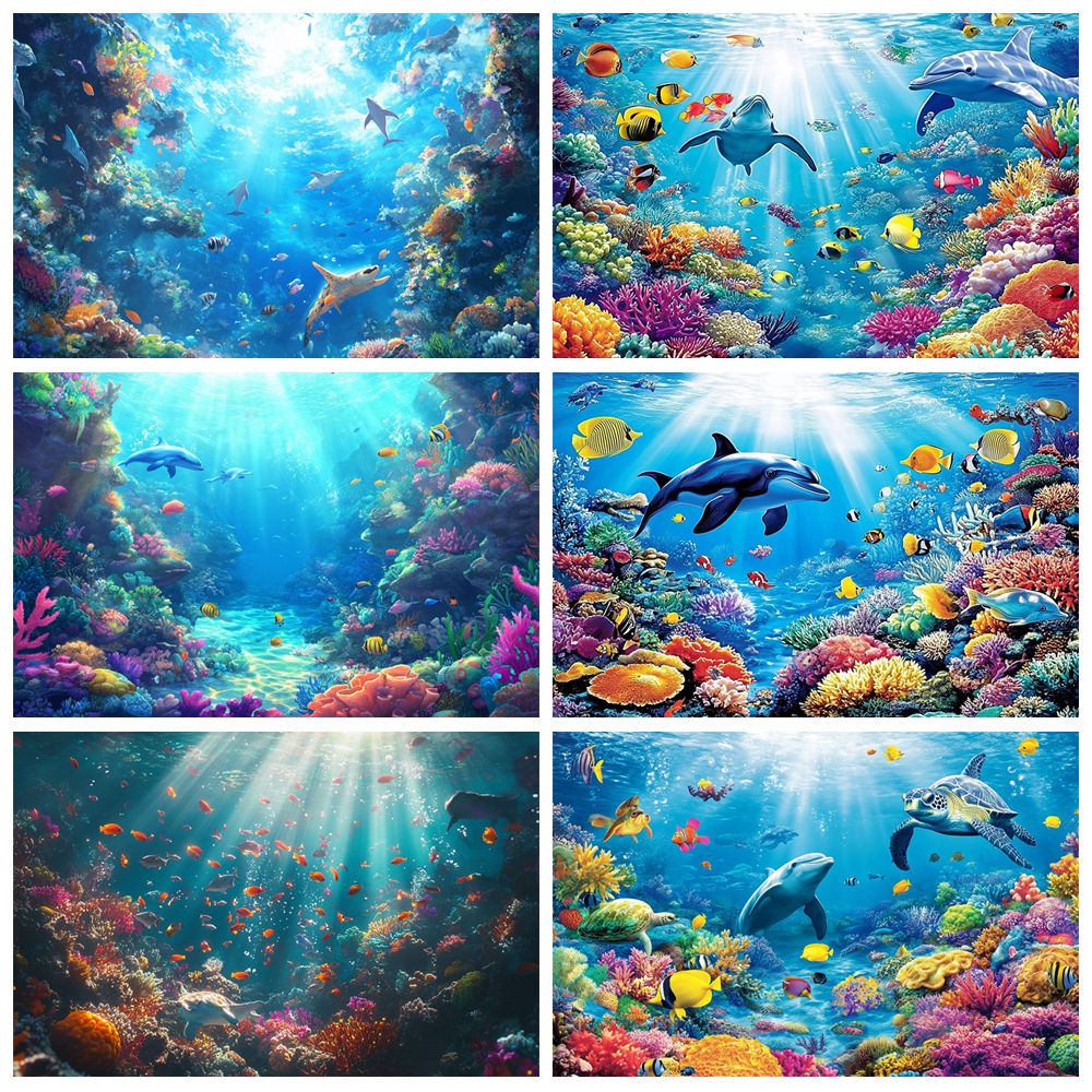 Aquarium Fish Dolphin - Onderwaterwereld achtergrond voor fotografie vis dolfijn