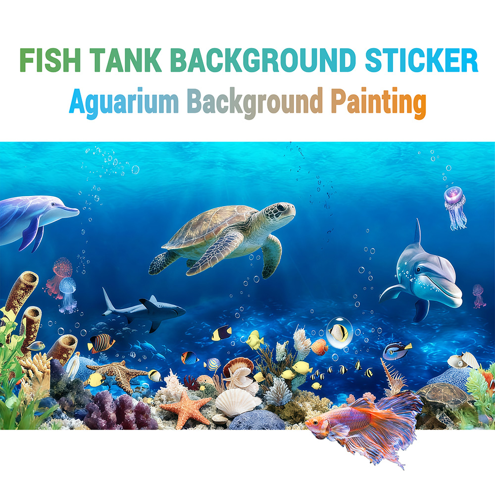 Aquarium Fish Dolphin - Aquariumachtergrond, achtergrond voor aquarium, blauwe zeeschildpad
