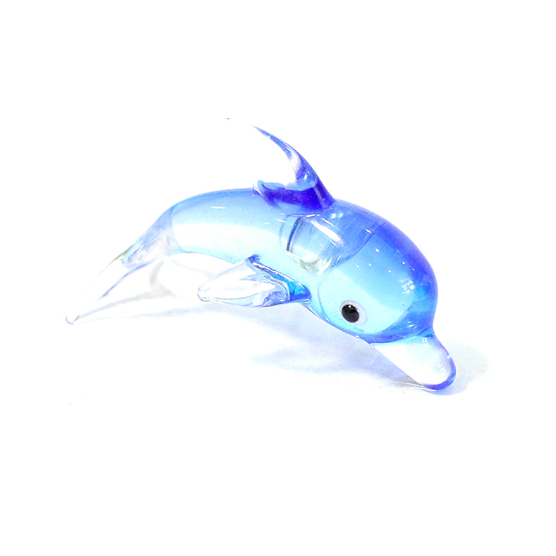 Aquarium Fish Dolphin - Murano Glas Dolfijn Miniatuur Beeldje Schattige