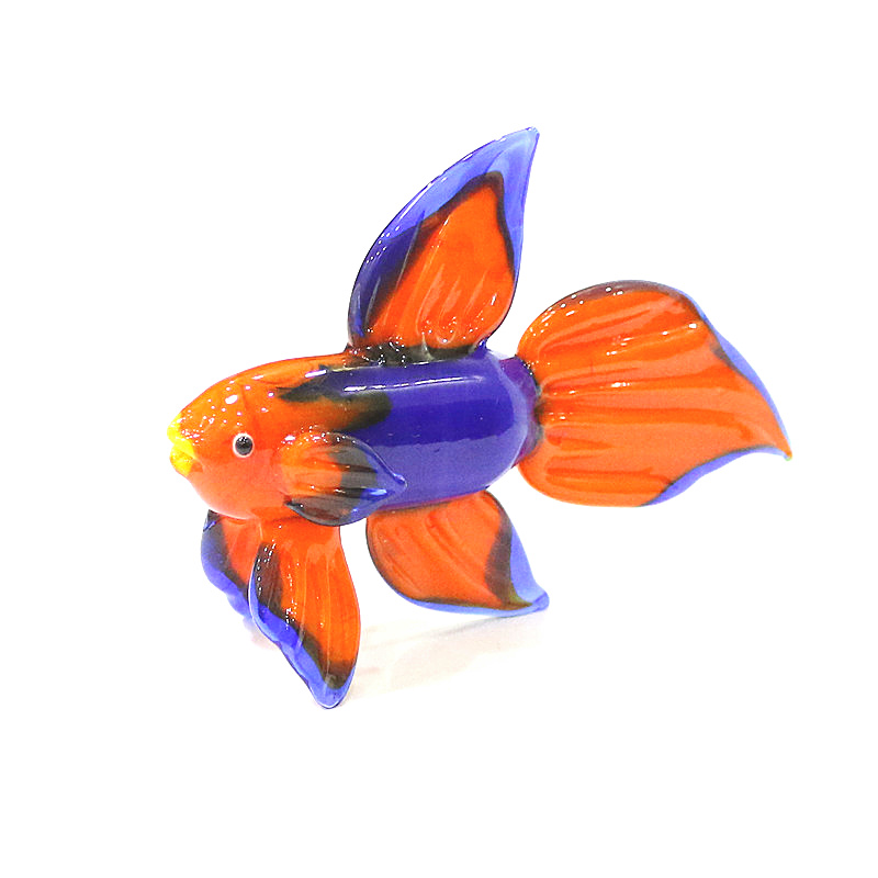 Aquarium Fish For Beginners - Oranje Murano Glas Tropische Vis Beeldje