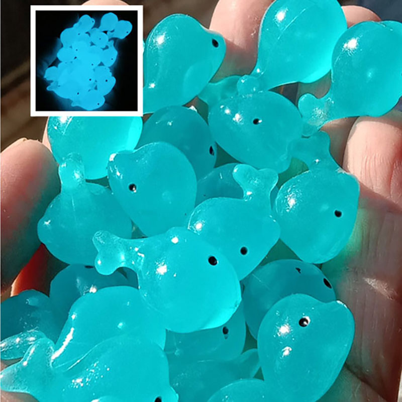 Aquarium Fish Dolphin - 20 Stuks Lichtgevende Walvis Stenen Hars