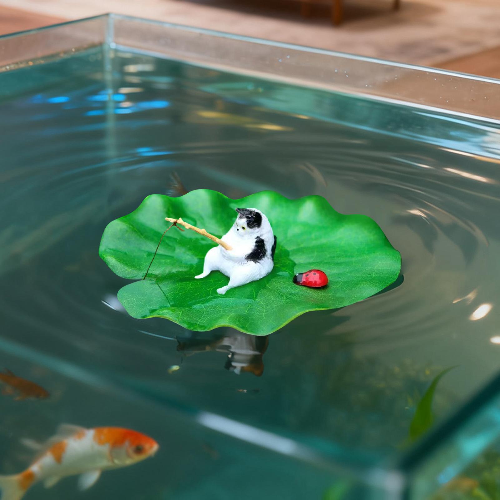 Aquarium Fish For Beginners - Aquariumdecoratie Drijvende Kat Visserij Aquariummodel Decoratie