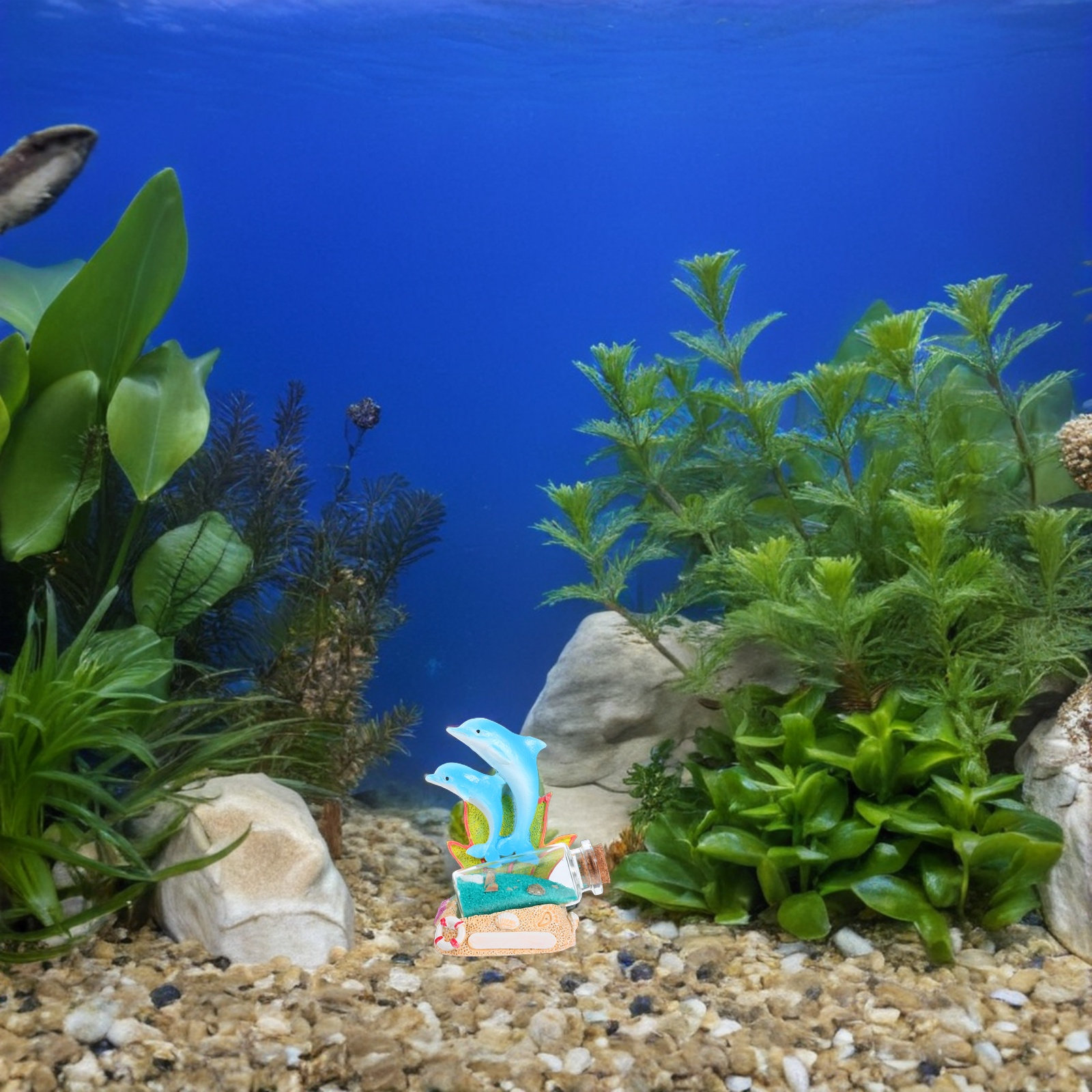 Dolfijnensculptuur Driftfles H - Aquarium Fish Dolphin recensie en prijs