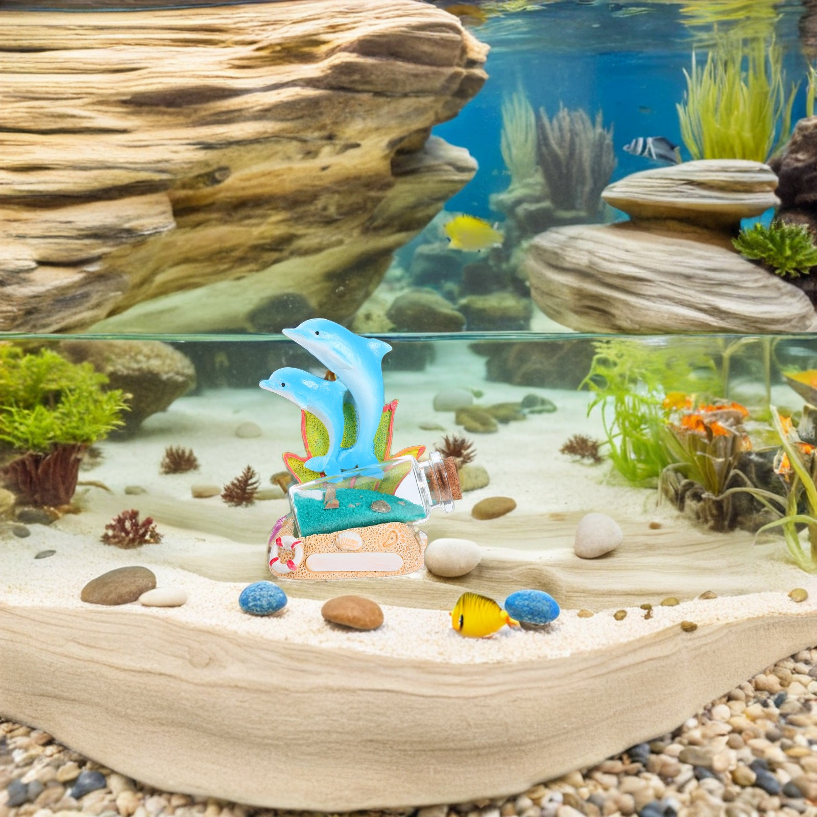Dolfijn Harsen Sculptuur Drijv - Aquarium Fish Dolphin recensie en prijs